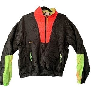 𝅺VINTAGE Columbia color block  windbreaker